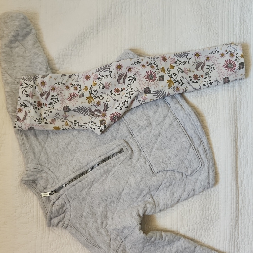 3T Gray and Floral Kids Set